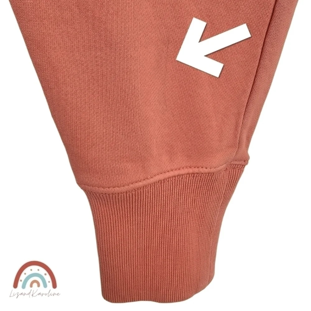 New! Lauren Ralph Lauren Terra Cotta French Terry High Waist Ankle Joggers